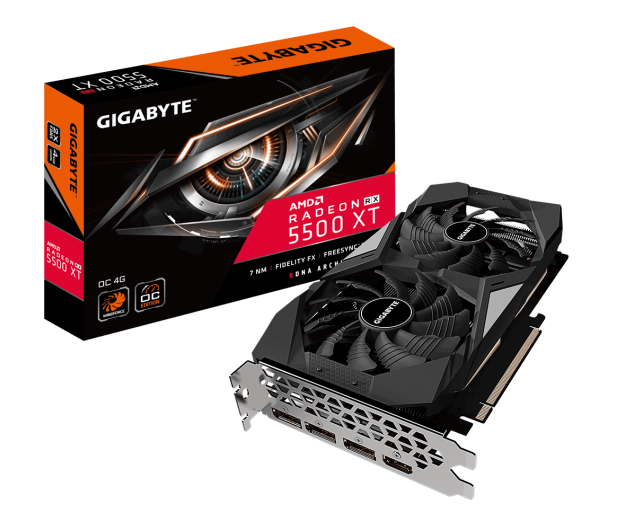 GIGABYTE Radeon RX 5500 XT OC 4G GDDR6 128BIT HDMI/3DP GV-R55XTOC-4GD - 533894 - zdjęcie 4
